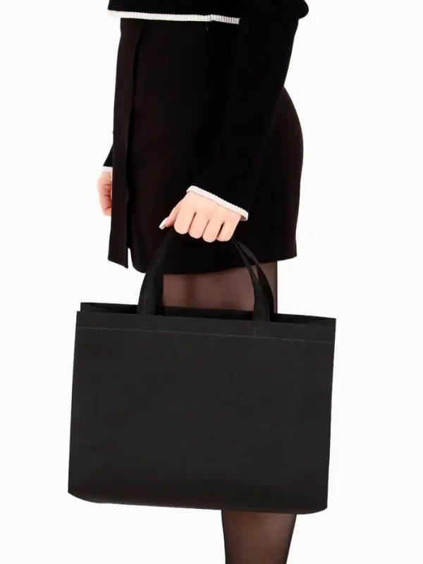 Пакет с петлевой ручкой, сумка - шопер «Эко», 35×31×8 см, чёрный Пакет с петлевой ручкой, сумка - шопер «Эко», 35×31×8 см, чёрный