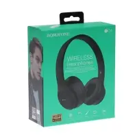 Наушники беспроводные, накладные, Borofone BO4 Charming rhyme, Bluetooth 5.0, с микрофоном, AUX, 200 мАч, чёрные