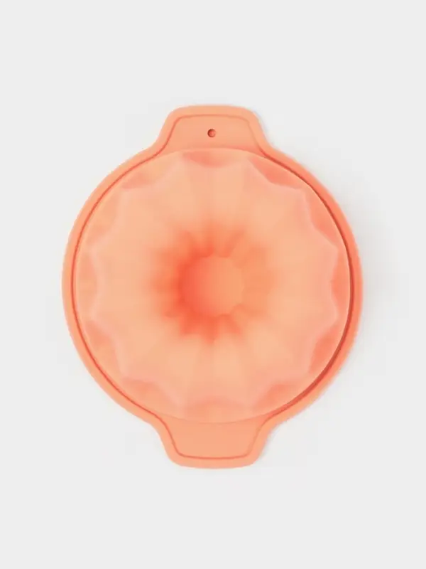 Форма для выпечки Доляна &laquo;Немецкий кекс&raquo;, силикон, 16&times;13.3 см, с ручками, персиковая