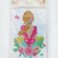 Алмазная мозаика с частичным заполнением на холсте &laquo;Девушка&raquo;, 15&times;21 см