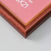 Фоторамка для фото 15х21 см "Oframe", пластик, бук с золотом, (пластиковый экран)