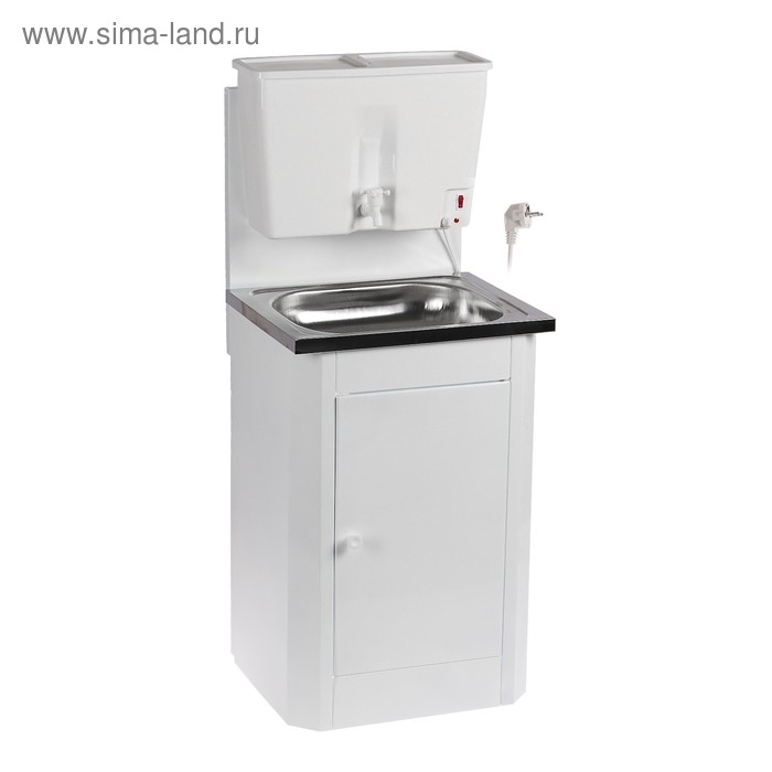 Умывальник "ТермМикс", с ЭВН, нержавеющая мойка, пластиковый бак, 1250 Вт, 17 л, белый