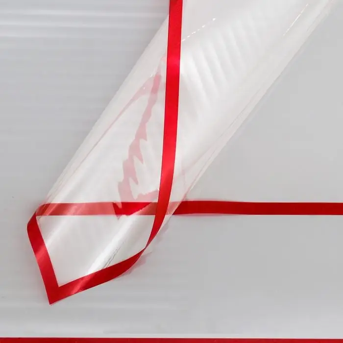 Пленка глянцевая для декора и флористики «Полоса», красная, 58×58 см Пленка глянцевая для декора и флористики «Полоса», красная, 58×58 см