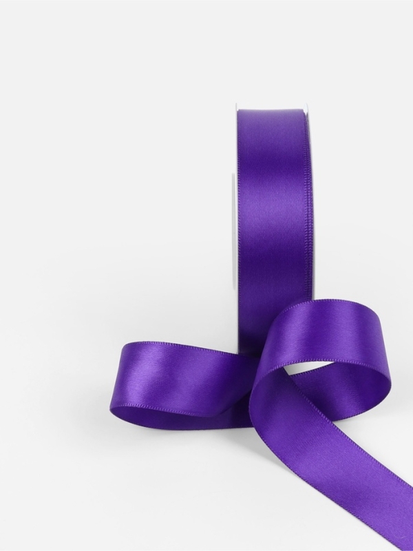Лента атласная двухсторонняя №0470 25мм*25±1м фиолетовый TR