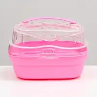 Переноска для грызунов &laquo;Пижон&raquo;, 20&times;16&times;15 см, розовая