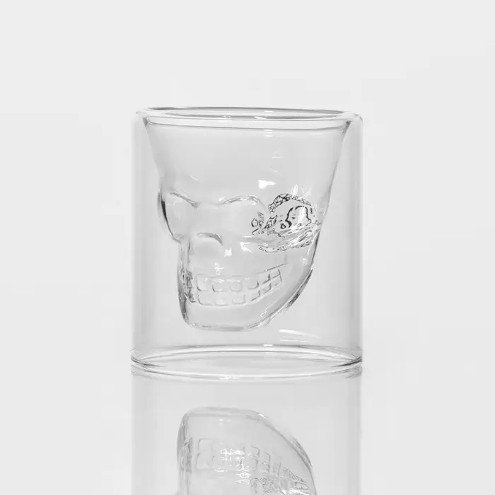 Стопка-шот Magistro &laquo;Череп&raquo;, 150 мл, 8&times;8.5 см, стекло, прозрачная