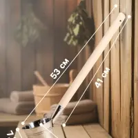 Ковш - черпак для бани и сауны &laquo;Парной&raquo;, 500 мл, нержавеющая сталь, деревянная ручка, &laquo;Добропаровъ&raquo;