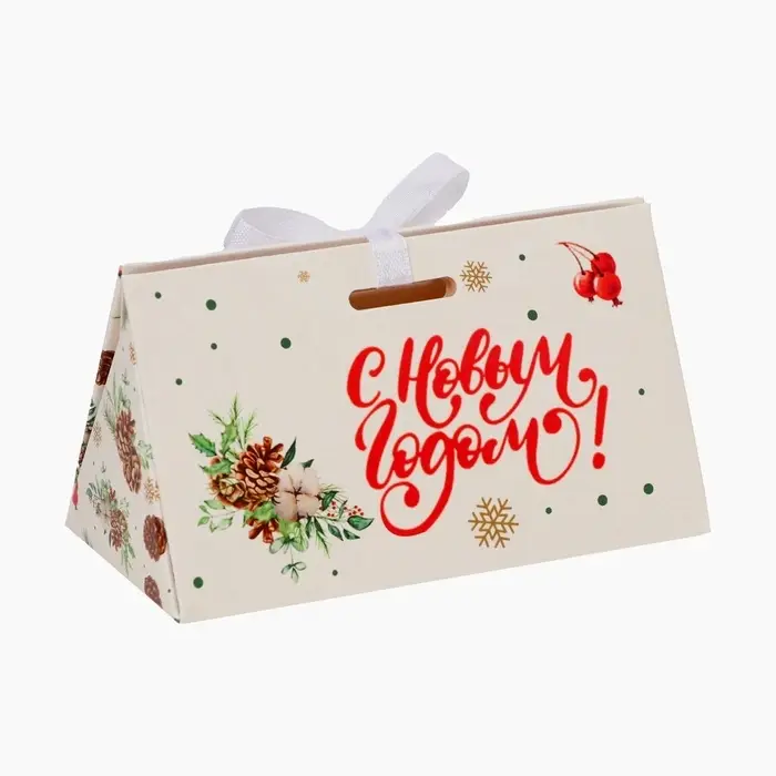 Бонбоньерка, новогодняя подарочная упаковка «Шишки», 10×5.5×5 см Бонбоньерка, новогодняя подарочная упаковка «Шишки», 10×5.5×5 см