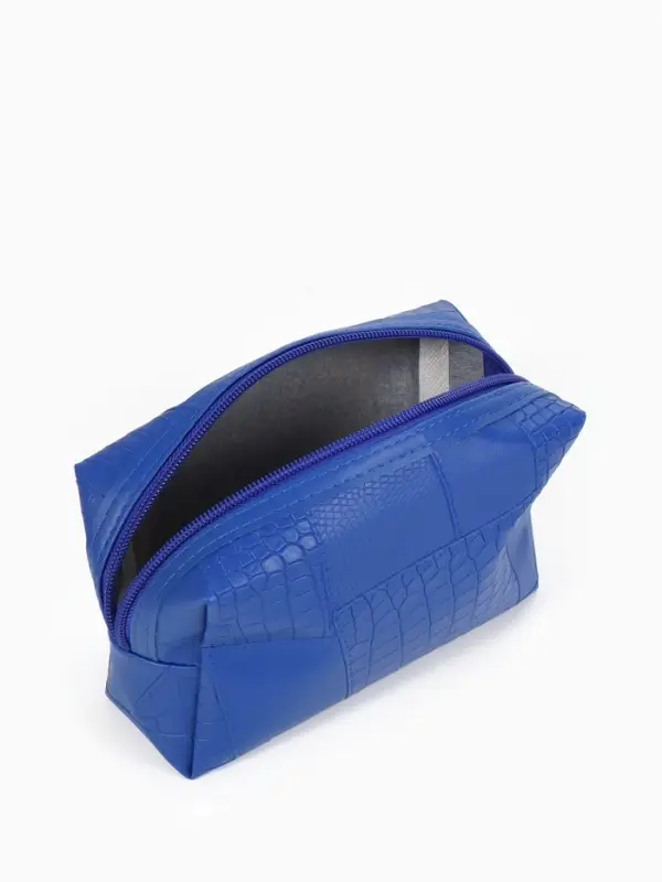 Косметичка дор Одноцвет, 16*5*10, отдел на молнии, синий