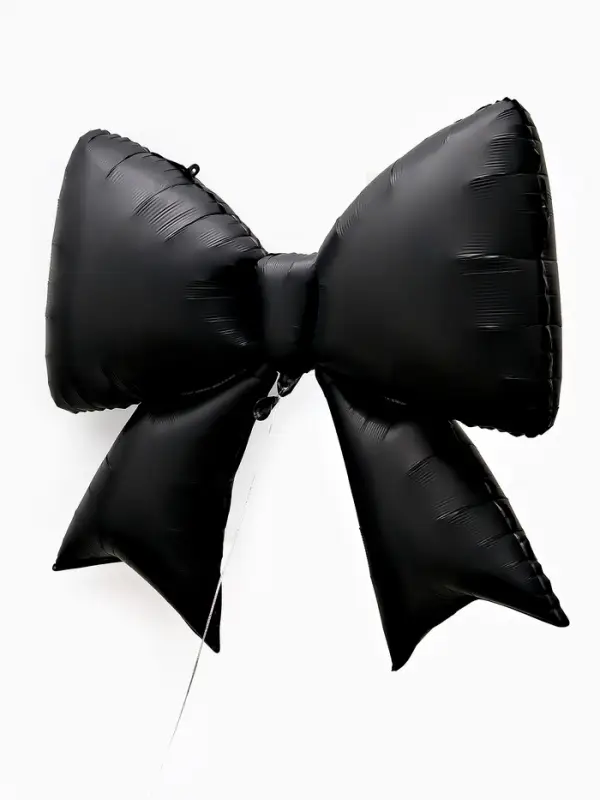 Воздушный шар фольгированный 39" "Бант" цвет черный