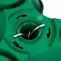 Кашпо для цветов, многоярусное, 33&times;33&times;17 см, пластиковое, подвесное, зелёное