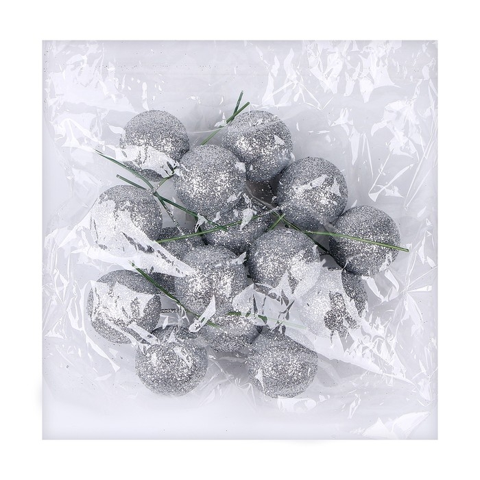 Фигурка для поделок и декора на проволоке «Шар», набор 15 шт., размер 1 шт. — 3 × 9 см, цвет серебро Фигурка для поделок и декора на проволоке «Шар», набор 15 шт., размер 1 шт. — 3 × 9 см, цвет серебро