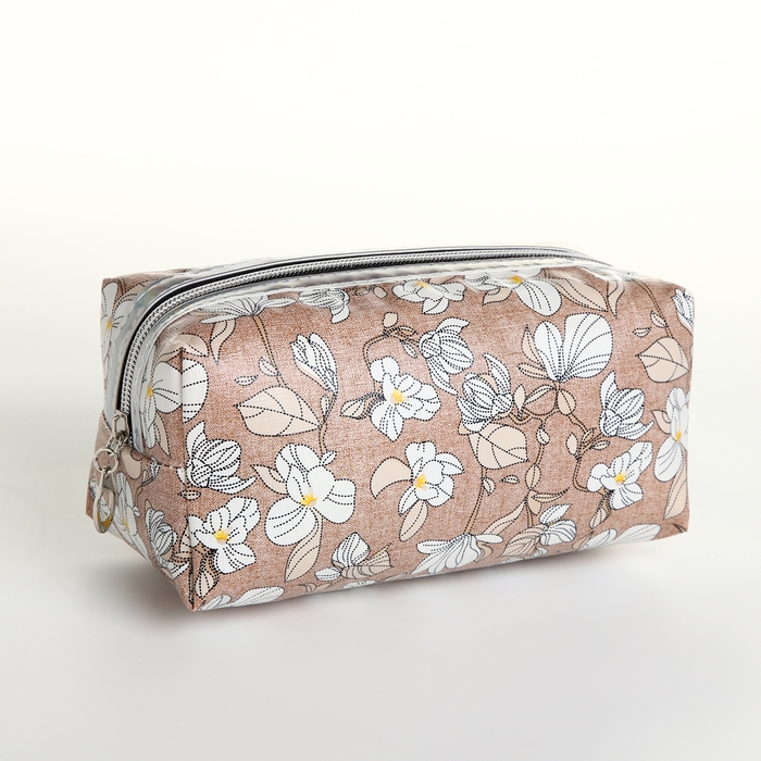 Косметичка на молнии, цвет коричневый Косметичка на молнии, цвет коричневый