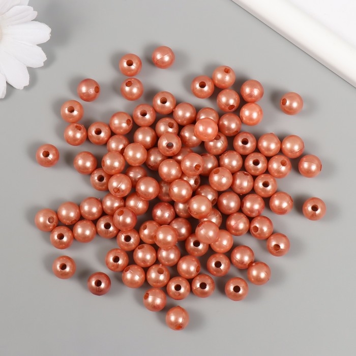 Набор бусин Набор бусин "Жемчуг" d 10 мм, 250 гр, оттенок розового