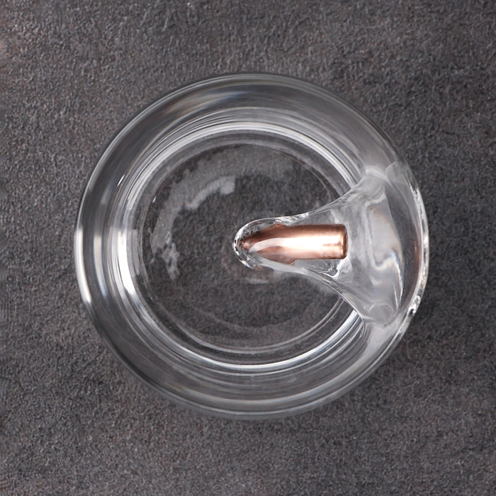 Стакан Стакан "Непробиваемый. Сухопутные", для виски, эмблема с пулей, 250 мл