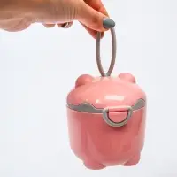 Контейнер для детского питания Мишка 1, 250 мл, розовый