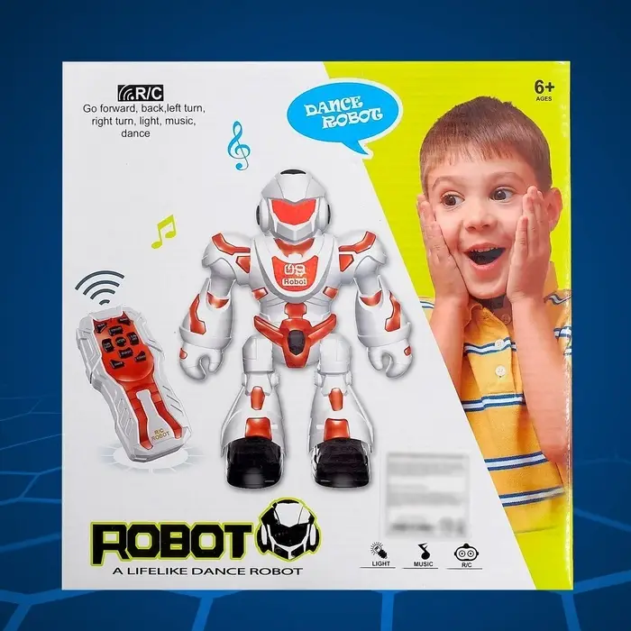 Робот радиоуправляемый &laquo;Танцор&raquo;, световые и звуковые эффекты, работает от батареек, цвета МИКС