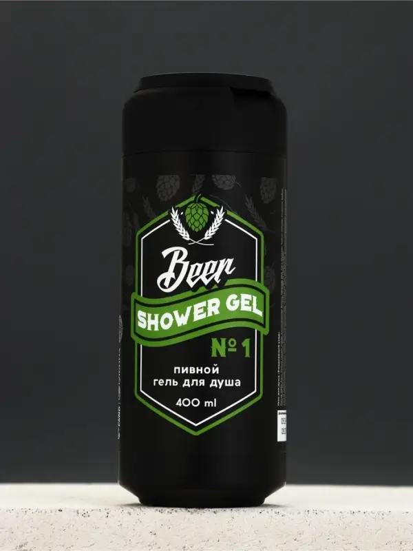 Гель для душа пиво HARD LINE, 400 мл, аромат кедра