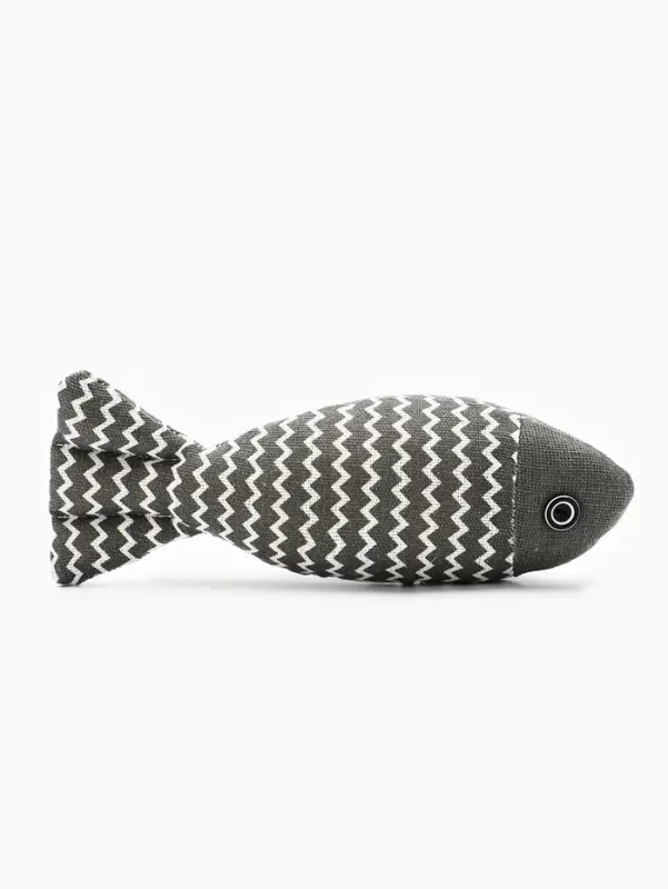 Игрушка для кошек &laquo;Рыба моей мечты&raquo;, 21 см, с кошачьей мятой, серая