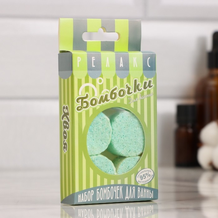 Набор бомбочек для ванны 6 шт Набор бомбочек для ванны 6 шт "Хвойный лес" по 25 г