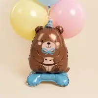 Воздушный шар фольгированный 24" &laquo;Мишка в голубом колпачке&raquo;, под воздух