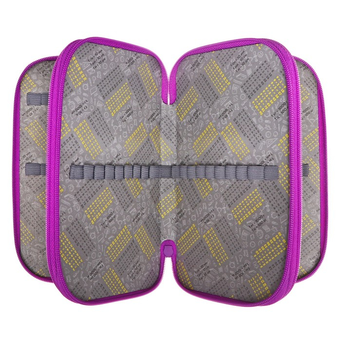 Пенал 3 секции, 125 х 205 х 55 мм, Calligrata 30П26/3 Пенал 3 секции, 125 х 205 х 55 мм, Calligrata 30П26/3 "Котик", ламинированный картон