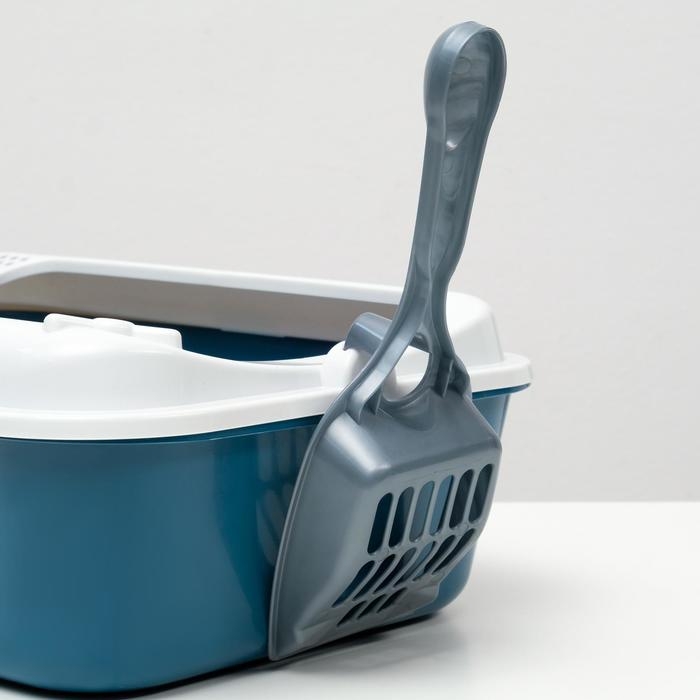 Туалет Сима с бортом + совок-микс 30 х 39 х 13,5 см синий FIX Туалет Сима с бортом + совок-микс 30 х 39 х 13,5 см синий FIX