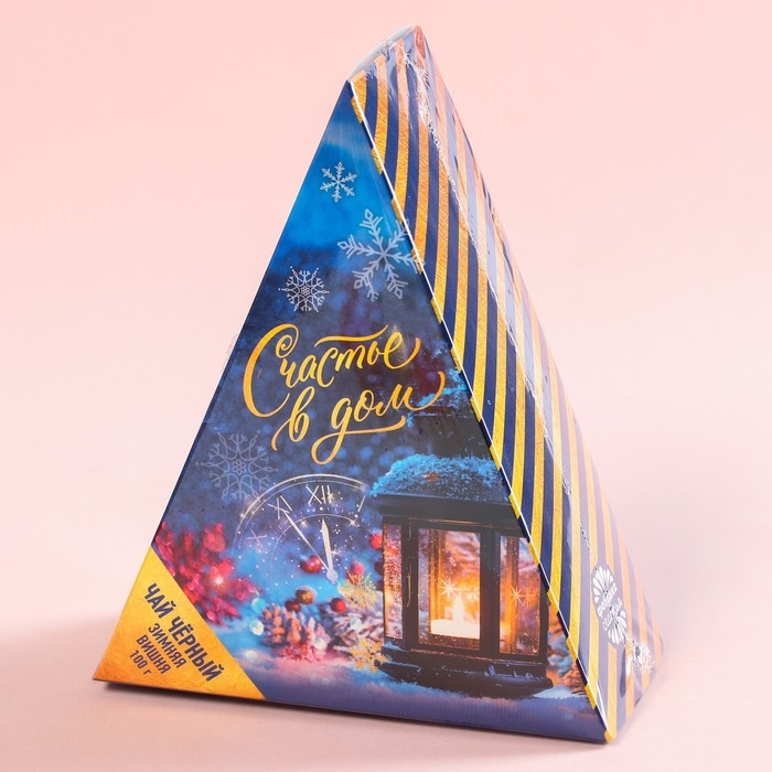 Новый год! Чай чёрный в коробке-елке «Счастье в дом», вкус: зимняя вишня, 100 г. Новый год! Чай чёрный в коробке-елке «Счастье в дом», вкус: зимняя вишня, 100 г.