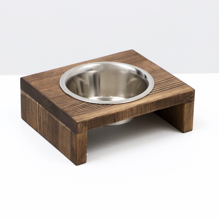 Подставка одинарная с миской, металл 16 х 14,5 х 6,5 см 450 мл Подставка одинарная с миской, металл 16 х 14,5 х 6,5 см 450 мл