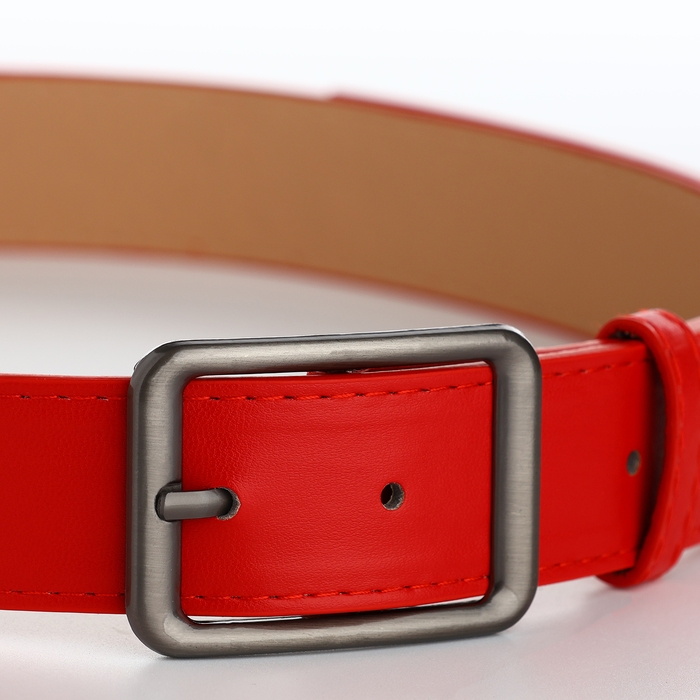 Ремень женский, ширина 3,5 см, цвет красный