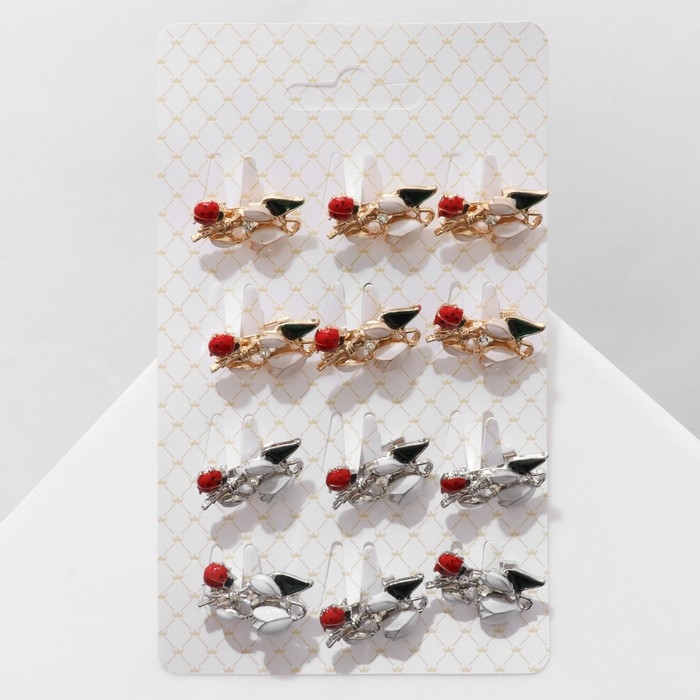 Брошь «Цветок» подснежник с божьей коровкой, цвет МИКС (неделимая фасовка 12 шт., цена за шт.) Брошь «Цветок» подснежник с божьей коровкой, цвет МИКС (неделимая фасовка 12 шт., цена за шт.)