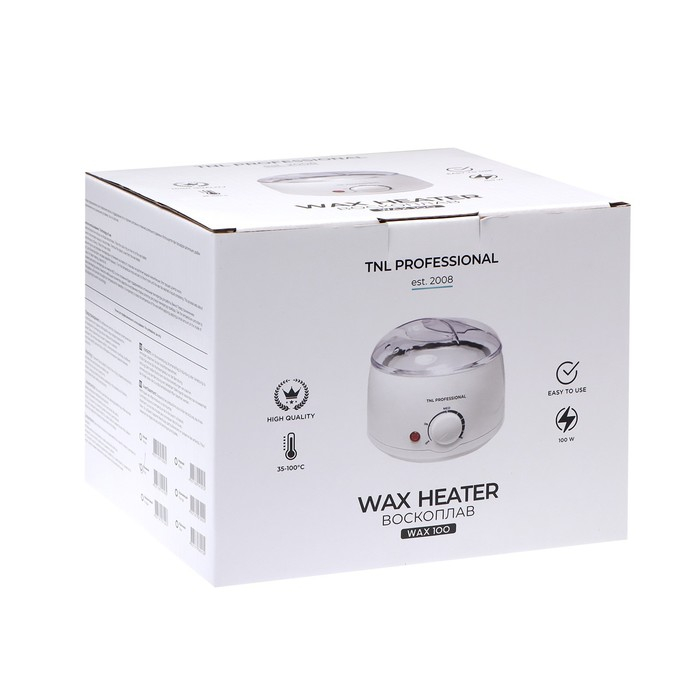 Воскоплав TNL wax 100, баночный 100 Вт, 400 мл, 35-100 ºС, розовый