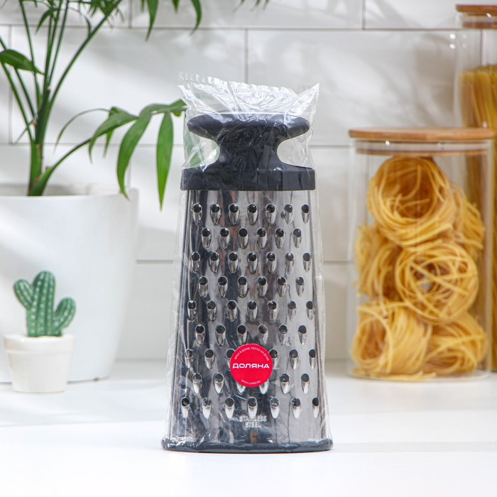 Тёрка овальная Доляна «Профи», 24×12×6 см, прорезиненная, цвет ручки чёрный Тёрка овальная Доляна «Профи», 24×12×6 см, прорезиненная, цвет ручки чёрный