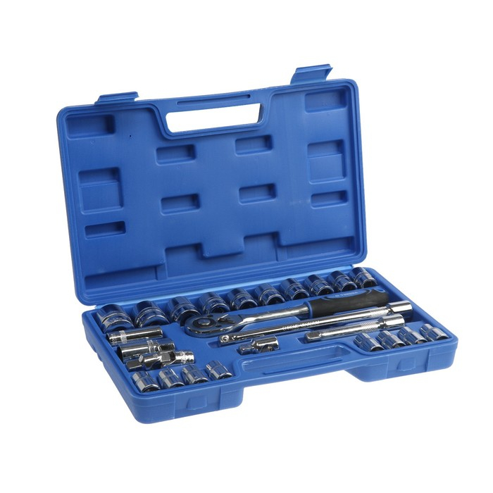 Набор инструментов в кейсе ТУНДРА, автомобильный, 1/2 Набор инструментов в кейсе ТУНДРА, автомобильный, 1/2", 25 предметов