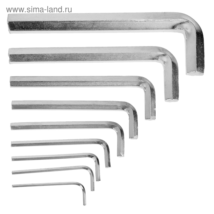 Набор ключей шестигранных ЛОМ, 1.5 - 10 мм, 9 шт. Набор ключей шестигранных ЛОМ, 1.5 - 10 мм, 9 шт.