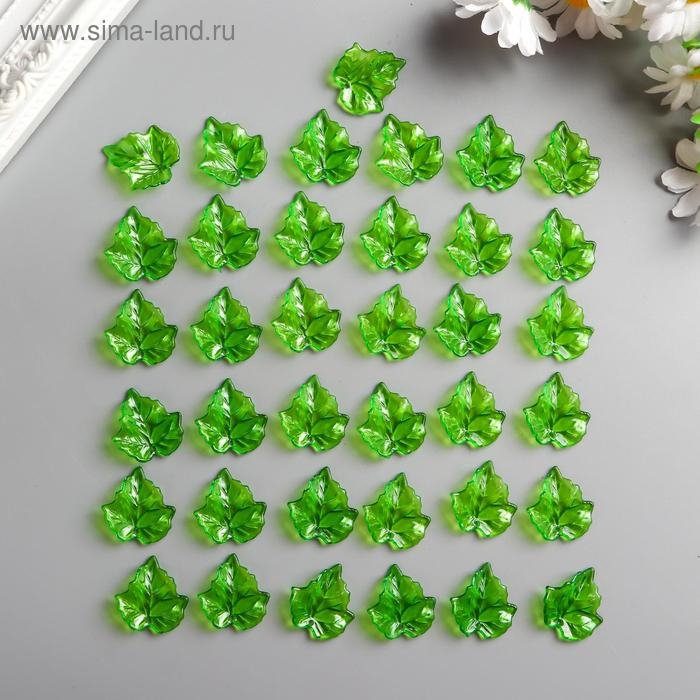 Декор для творчества пластик Декор для творчества пластик "Кленовый лист" набор 40 шт 2,2х2,2 см