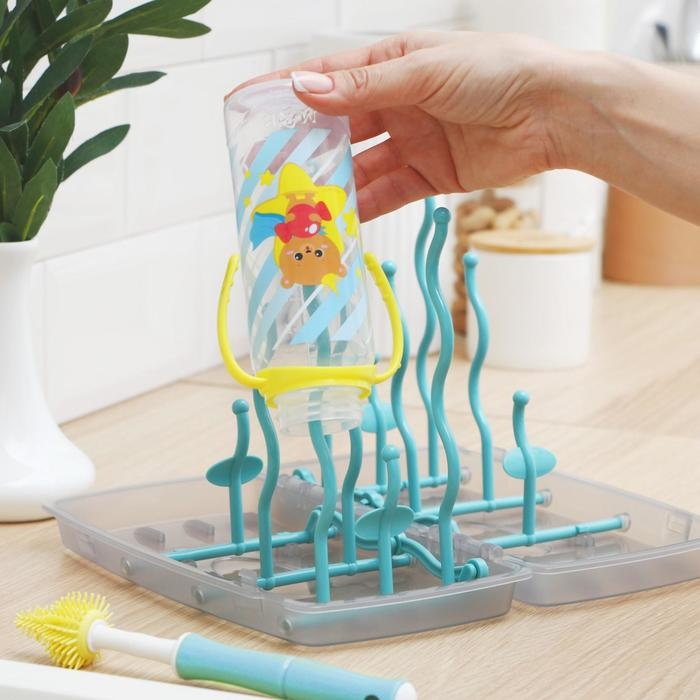 Сушилка для детских бутылочек, цвет бирюзовый Сушилка для детских бутылочек, цвет бирюзовый