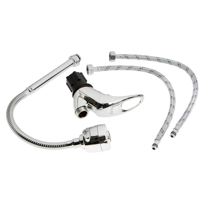 Смеситель для кухни ZEIN ZCR2101, гибкий излив, картридж 40 мм, двухрежимный аэратор, хром Смеситель для кухни ZEIN ZCR2101, гибкий излив, картридж 40 мм, двухрежимный аэратор, хром