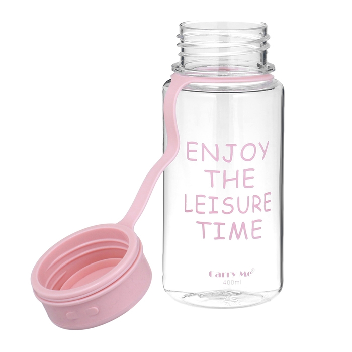 Бутылка для воды, 450 мл, с ситечком, 17.5 х 10.5 см, розовая Бутылка для воды, 450 мл, с ситечком, 17.5 х 10.5 см, розовая