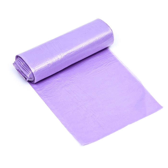 Мешки для мусора в рулоне ароматизированные  Мешки для мусора в рулоне ароматизированные "UpakLand" 30 л, лаванда ПНД, толщ 7 мкм, 20шт