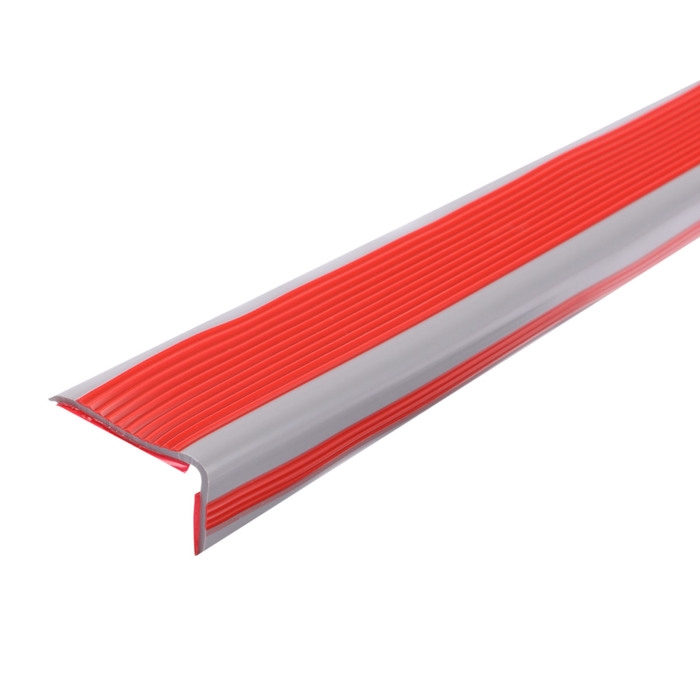 Накладка антискользящая на ступеньки угловая, 1м, красная Накладка антискользящая на ступеньки угловая, 1м, красная