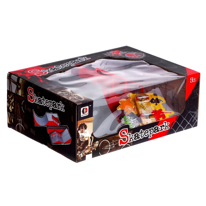 Скейт-парк «Рампа с лестницей», с пальчиковым скейтом, МИКС Скейт-парк «Рампа с лестницей», с пальчиковым скейтом, МИКС