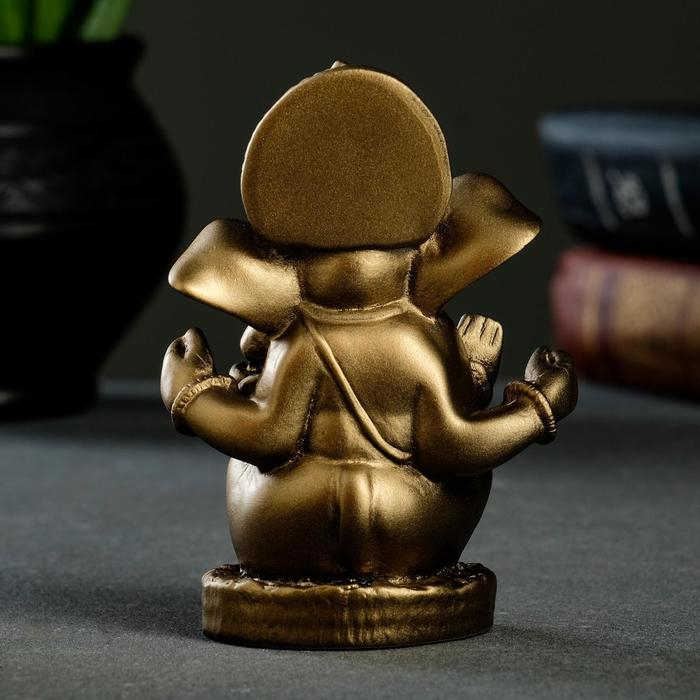 Фигура  Фигура "Ганеша" 11 см бронза  / мраморная крошка