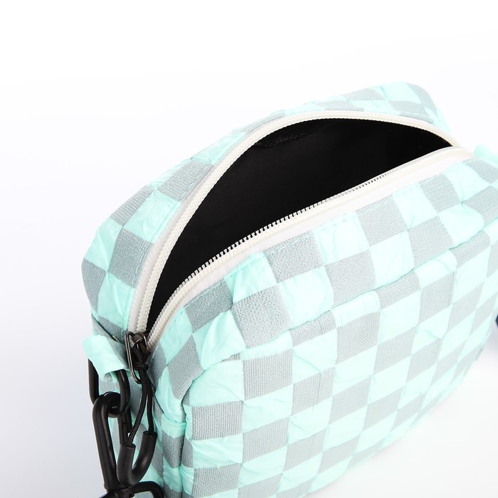 Сумка молодёжная на молнии, цвет бирюзовый Сумка молодёжная на молнии, цвет бирюзовый