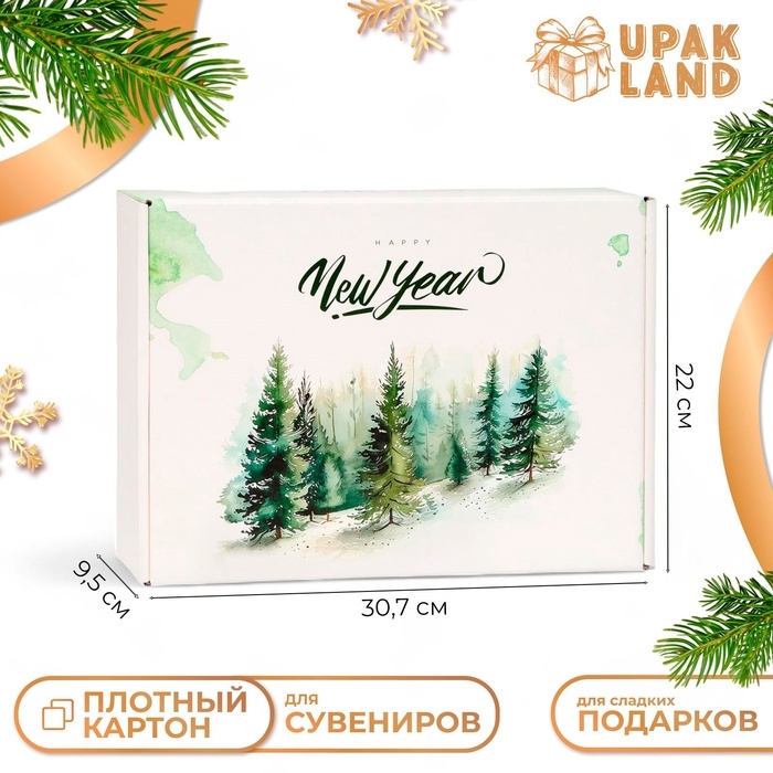 Складная коробка «Зимний лес», 30,7 × 22 × 9,5 см Складная коробка «Зимний лес», 30,7 × 22 × 9,5 см