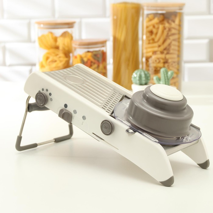 Овощерезка Magistro Stormy, с контролируемым углом нарезания, нержавеющая сталь, 35×15×14 см, цвет белый Овощерезка Magistro Stormy, с контролируемым углом нарезания, нержавеющая сталь, 35×15×14 см, цвет белый