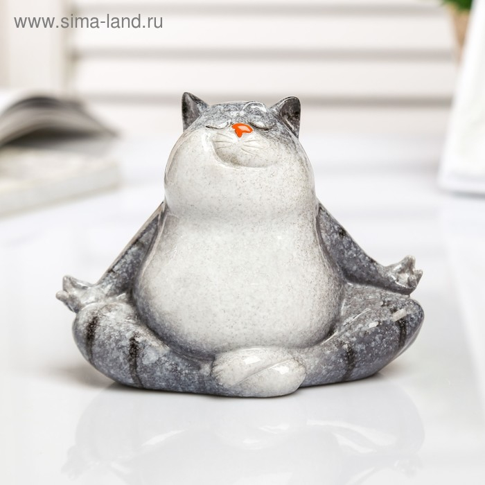 Сувенир полистоун лак Сувенир полистоун лак "Котик-йог" МИКС 10х7,5х9 см