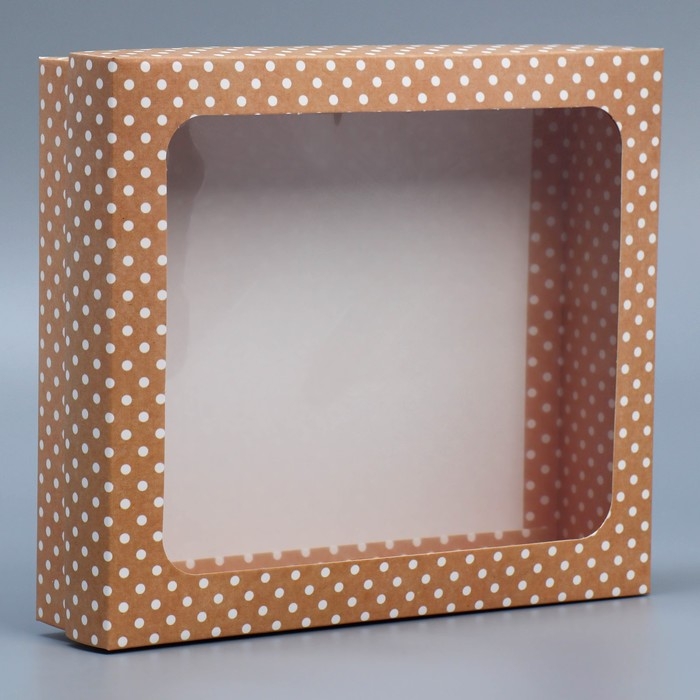 Коробка подарочная, упаковка, «Горошек» , 23.5 х 20.5 х 5.5 см Коробка подарочная, упаковка, «Горошек» , 23.5 х 20.5 х 5.5 см