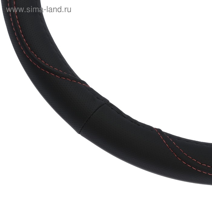 Оплетка на руль Cartage, кожа PU, перфорация, 38 см, черный Оплетка на руль Cartage, кожа PU, перфорация, 38 см, черный