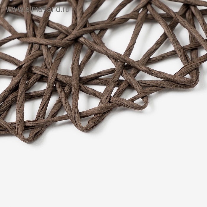 Салфетка сервировочная Доляна  "Трава", цв.кофейный, d 38 см